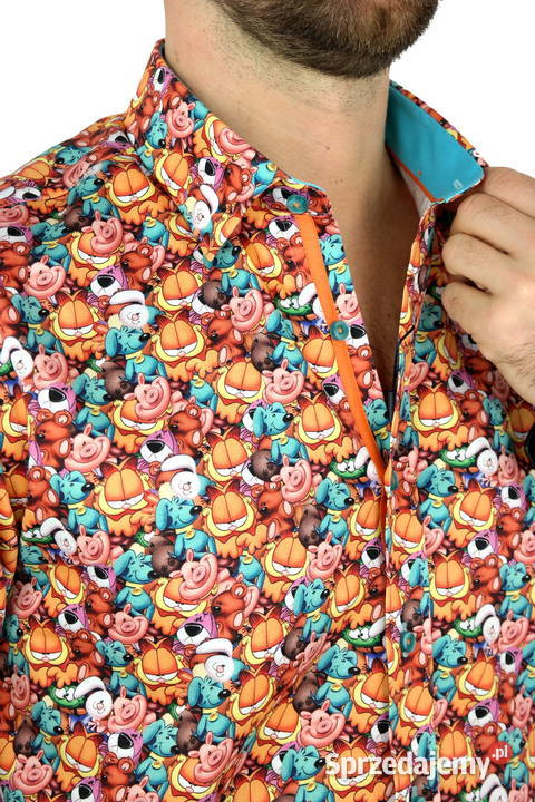 DANIEL BESSI Koszula Męska Fb032 Kolorowa Ostrów Wielkopolski