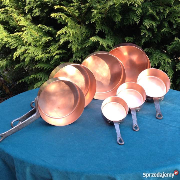 Rondle garnki miedziane komplet 7 mazowieckie Warszawa sprzedam