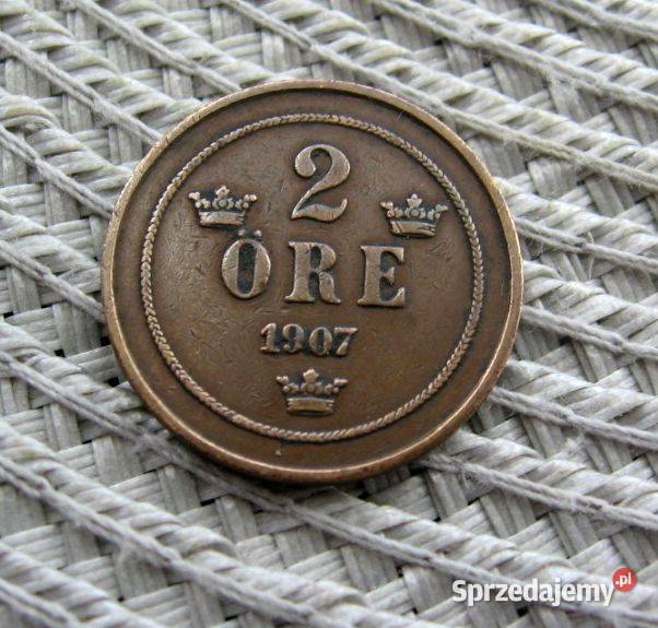 Szwecja 2 Ore 1907r Numizmatyka sprzedam