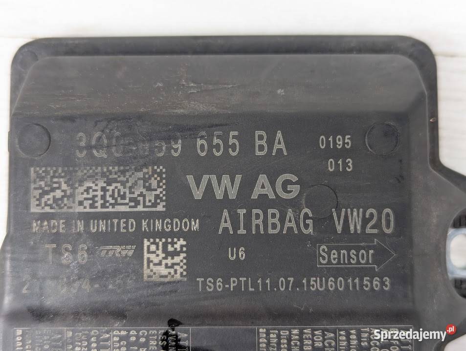 MODUŁ STEROWNIK PODUSZEK AIRBAG VW PASSAT B8 Białystok