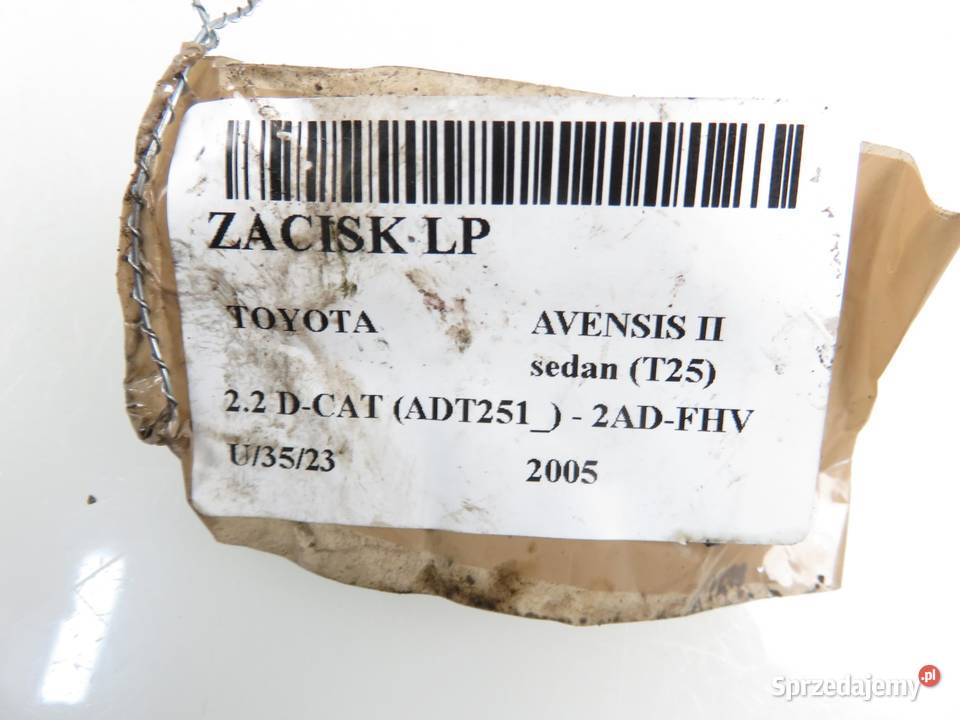 ZACISK LEWY PRZÓD TOYOTA AVENSIS II T25 22 DCAT osobowe małopolskie