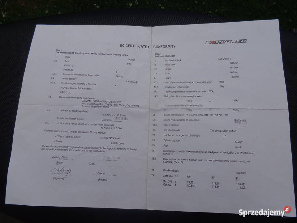 Skuter Explorer 50 2Takt Lubań