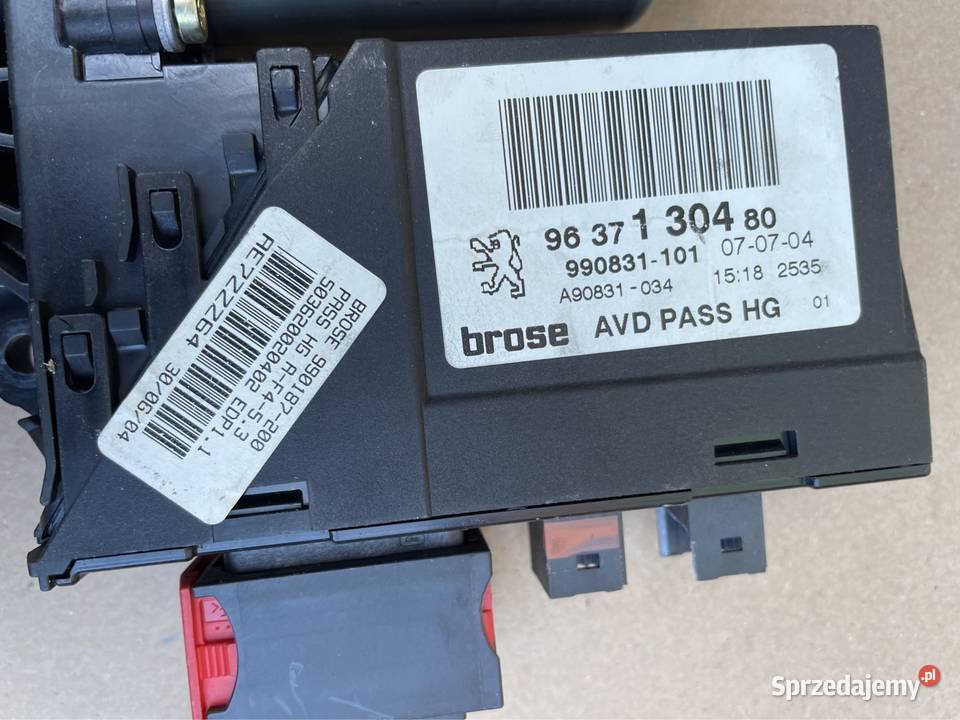 9637130480 silniczek szyby prawy przód Peugeot Części montażowe Szczecin