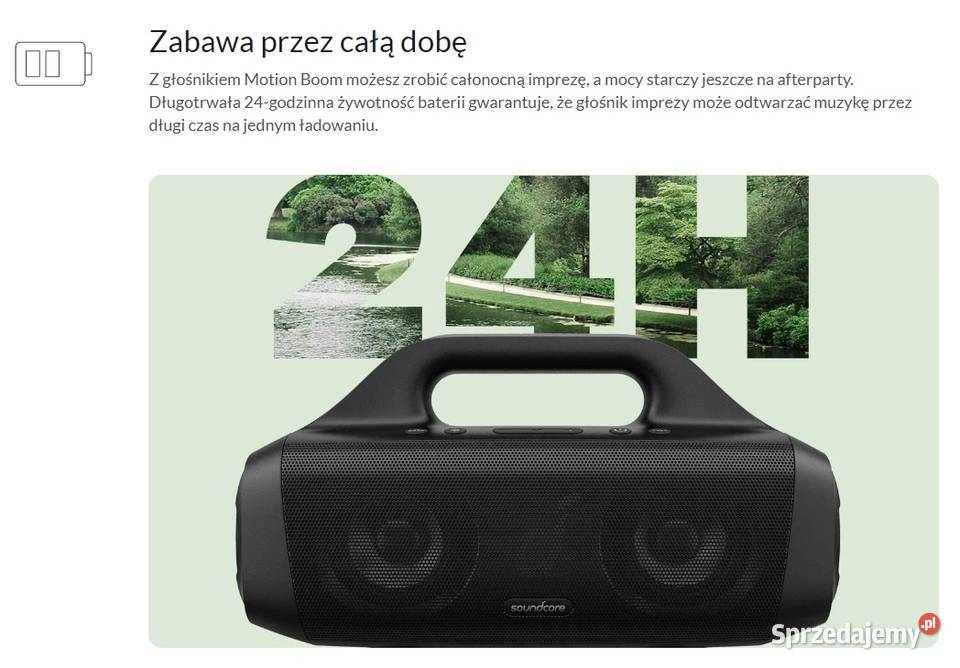 Głośnik przenośny SoundCore Motion Boom nowy sprzedam