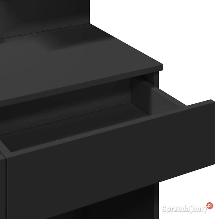 Toaletka z oświetleniem LED czarna 100x40x130 mazowieckie Warszawa