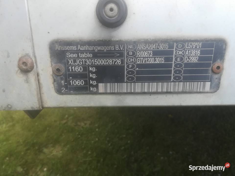 Przyczepka samochodowa Aluminiowa 1200 DMC Rogoźno sprzedam