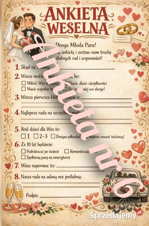 Ankieta weselna plik pdf mazowieckie Radom