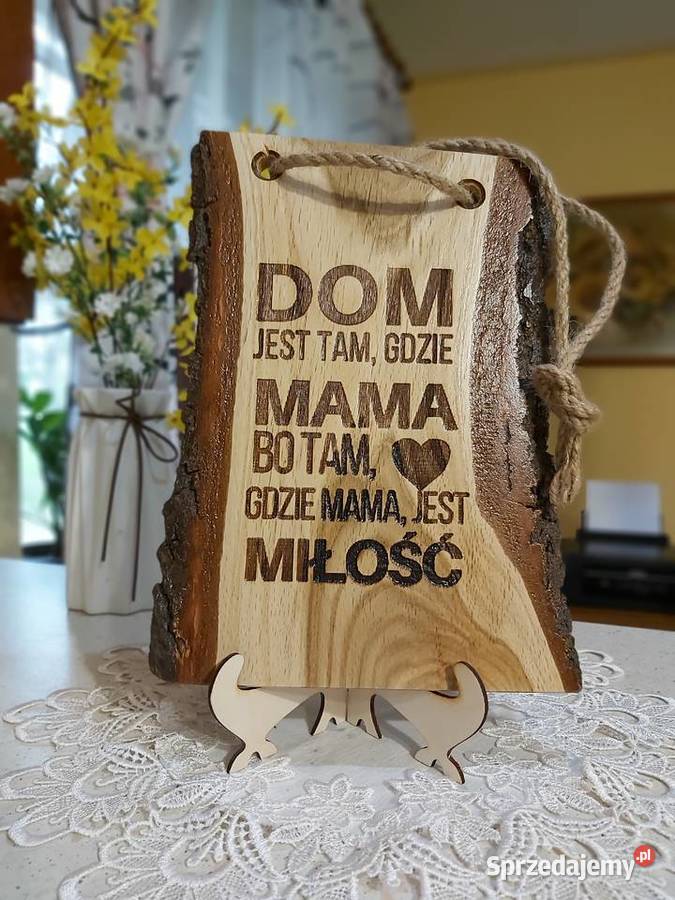 Deseczki ozdobione przywieszka na linie z juty Dobrzechów sprzedam