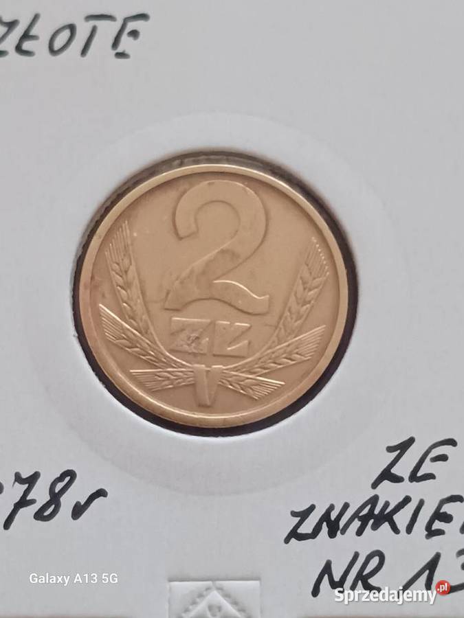 2 złote 1978 r ze znakiem mennicy 13 najniższy Konin