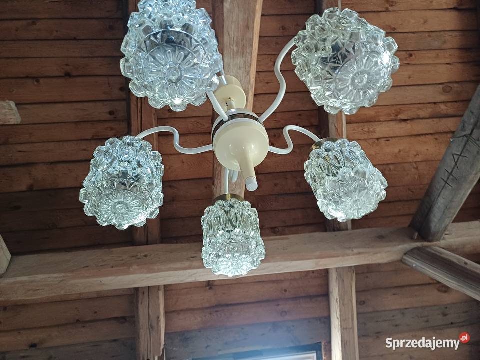 Retro lampa wiszaca z 60 tych lat firmy Kamenick Lubań sprzedam