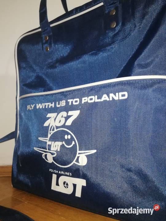 Kultowa torba LOT PRL Retro Vintage nieużywana Antyki Warszawa