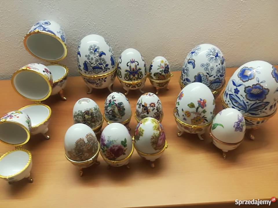 Szkatułka jajko porcelanowe puzderko Baborów