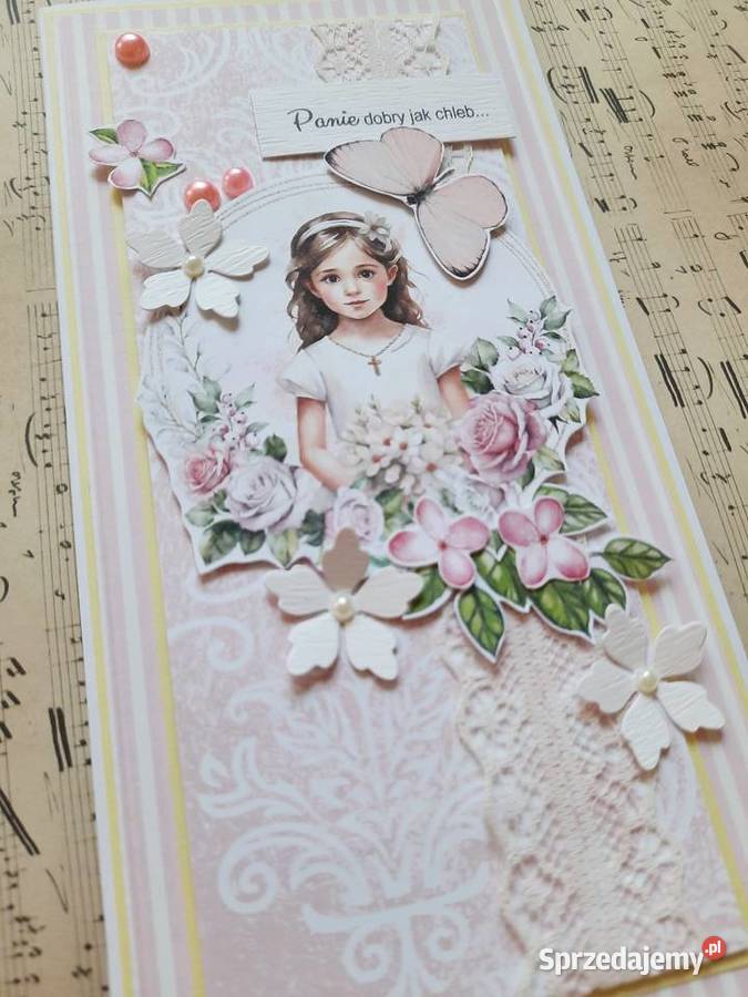 Kartka Pamiątka Komunii personalizowana Ryki