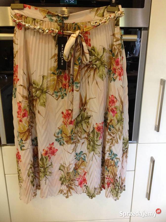 Piękna Spódnica Damska GUESS M Nowa Plisowana Nowa Sól