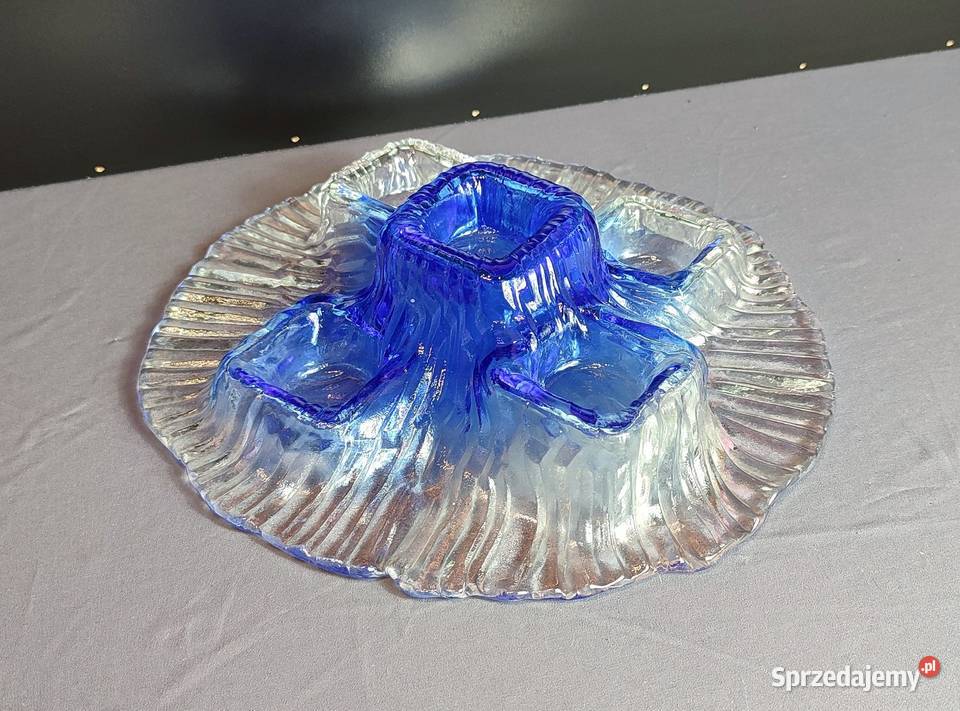 Świecznik Art Glass IILAATU Finland szklany Jasień