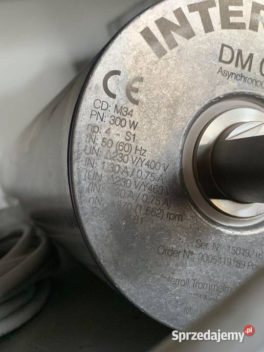 Interroll DM 0113 Drum Motor 300W M34 1135mm x mazowieckie Warszawa