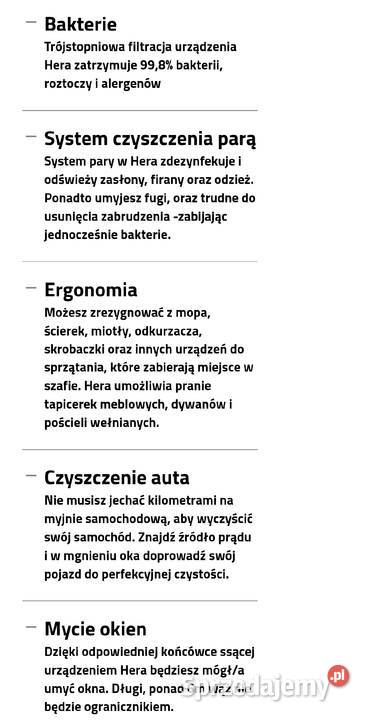 Odkurzacz piorący sprzątający z generatorem pary Pozostałe sprzedam