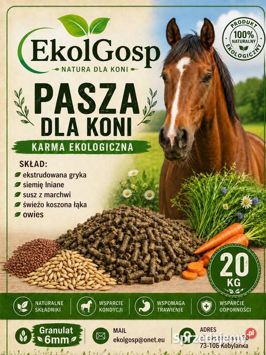 Pasza karma koni 20 zachodniopomorskie Szczecin