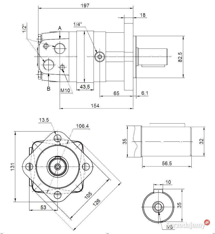 Silnik Hydrauliczny 250 3 GR3 MOCOWANIE TULEJA Solec Kujawski