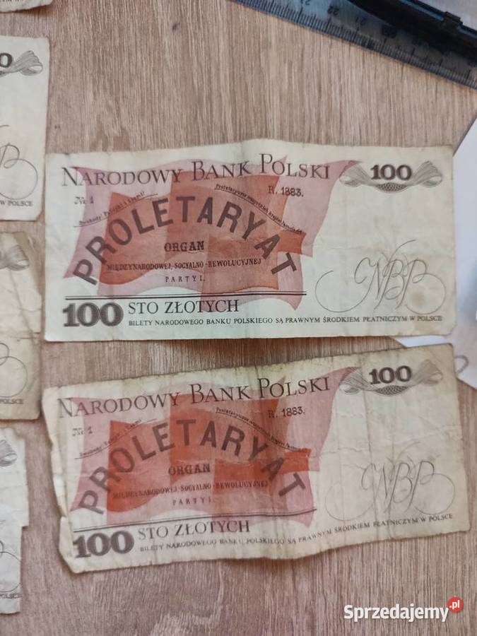 Banknoty PRL 100 17 Sztuk Ludwik Waryński Numizmatyka Białystok