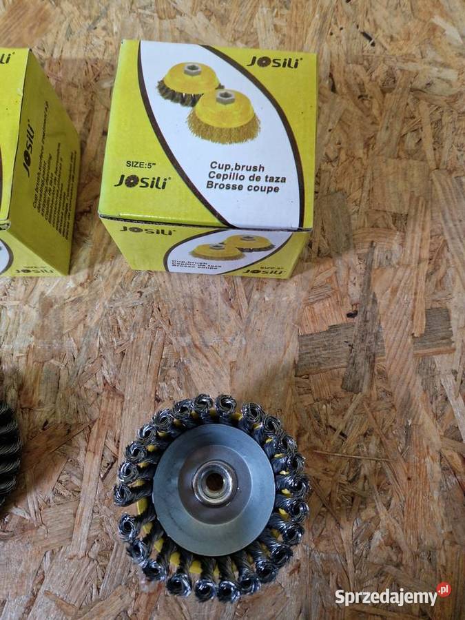 Szczotka druciana czołowa 125mm stalowy drut Głogowa