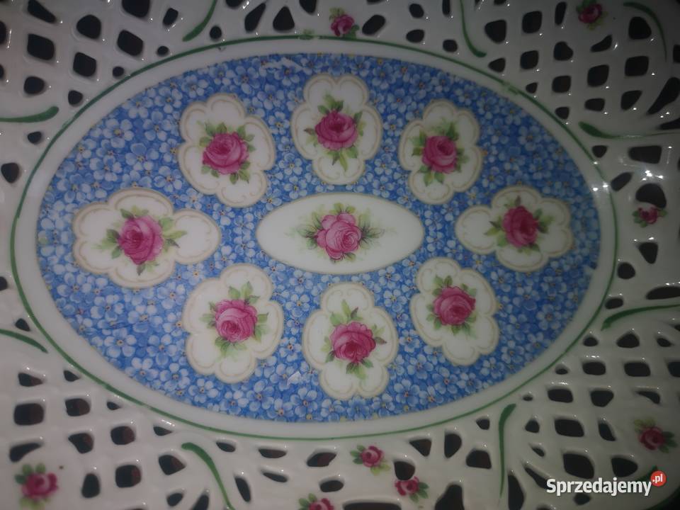 Ażurowa patera owalna Schumann pomorskie Gdańsk