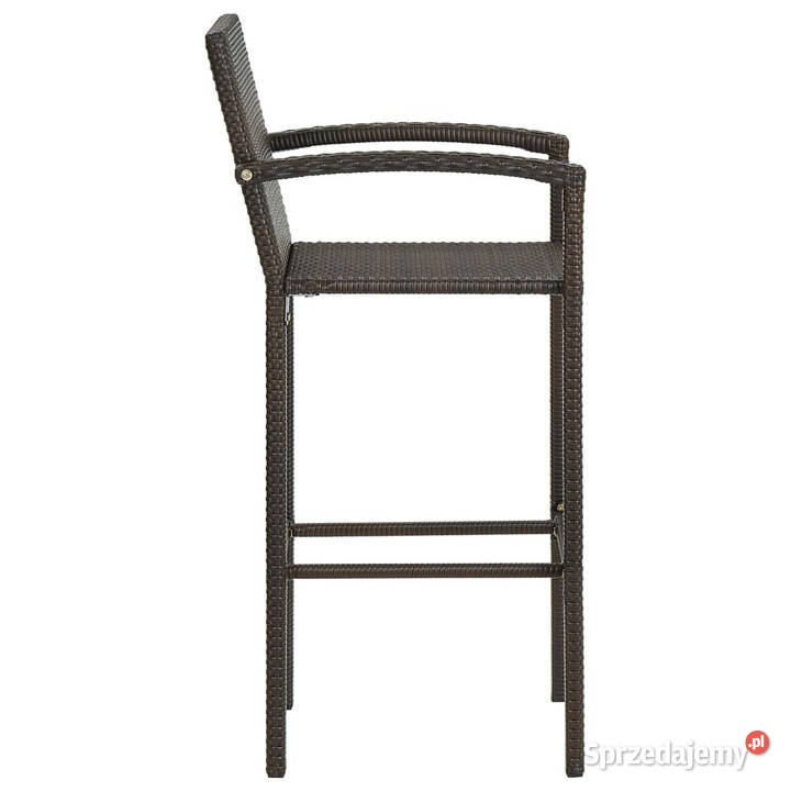 Stołki barowe 2 brązowe polirattan WM313451 Warszawa sprzedam