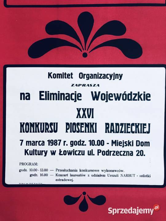 Plakat wojewódzki dom kultury w Skierniewicach