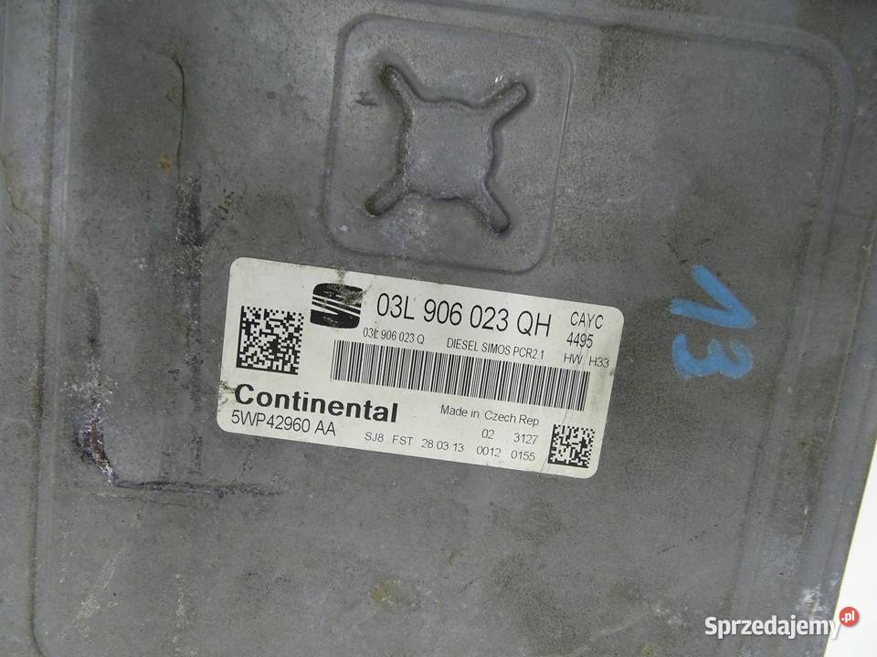 KOMPUTER STEROWNIK SILNIKA 03L906023QH 16 TDI osobowe małopolskie