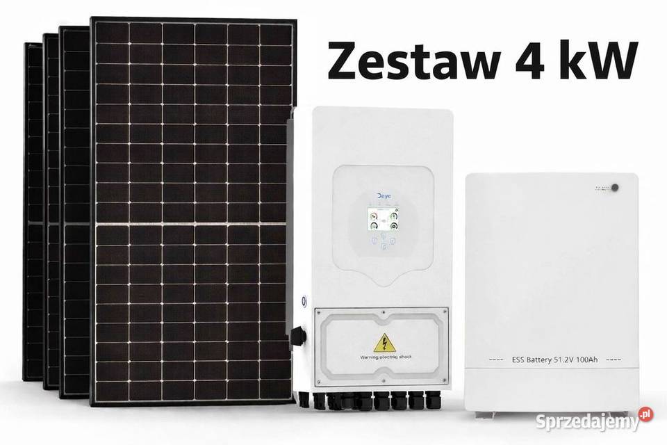 Zestaw budżetowy 4 kWh LV panele inwerter 1 faza Przetwornice