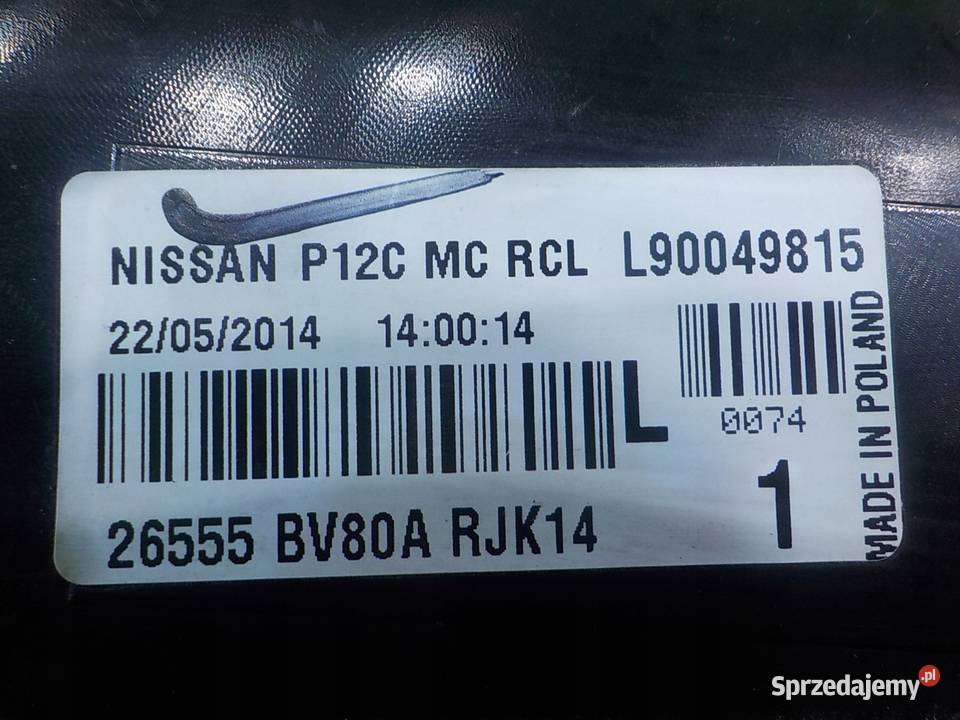 NISSAN JUKE F15 I LIFT 14r 12B 5D lampa lewa tyl Suków