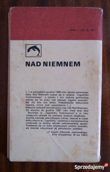 Eliza Orzeszkowa Niemnem t IIII Parczew sprzedam