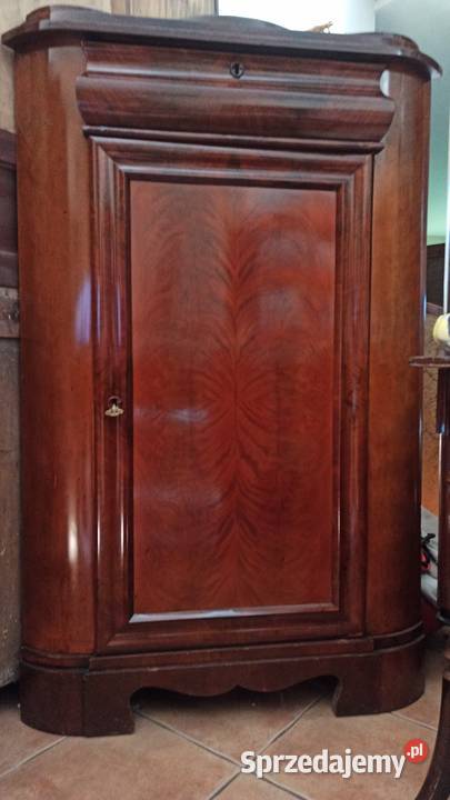 Komoda narożna z mahoniu politura Biedermeier pomorskie Gdańsk