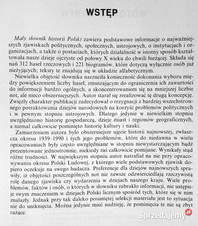 Mały słownik historii Polski Witold Sienkiewicz twarda lubelskie Chełm