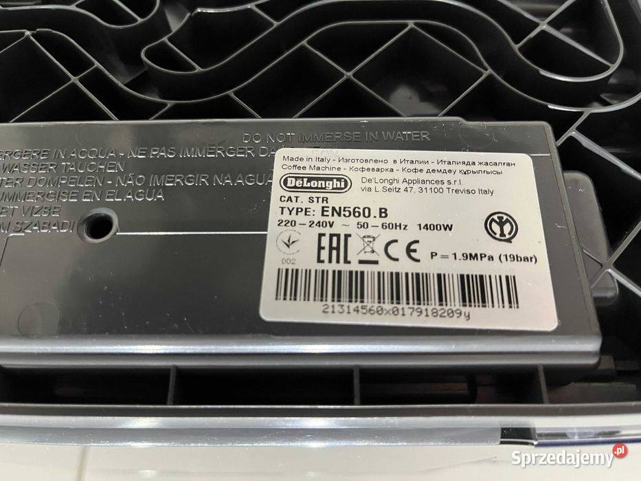 Ekspres DeLONGHI EN560B Nespresso Latissima Pozostałe