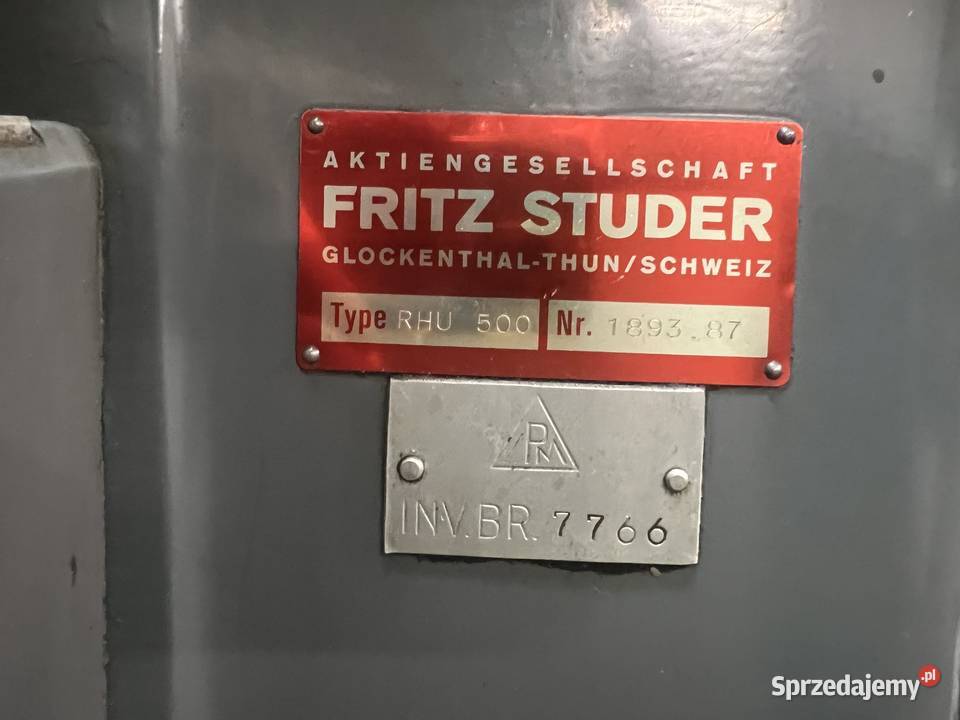 Szlifierka kołowawalcowa FRITZ STUDER RHU 500 Produkcja