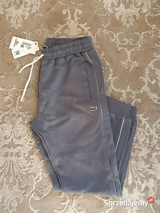 Komplet dresowy Lacoste regular fit szary Białystok sprzedam
