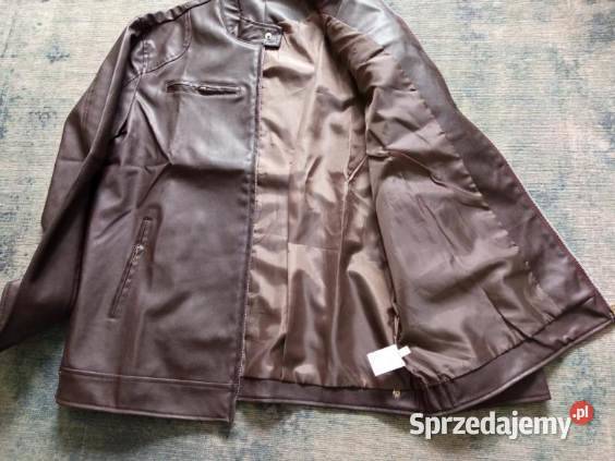 Kurtka męska skóra ekologiczna 2XL ciemny brąz