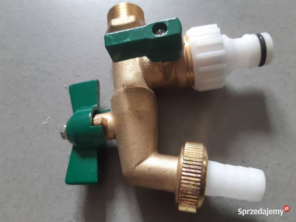 Krany ogrodowe solidne z mosiądzu zestaw Lublin