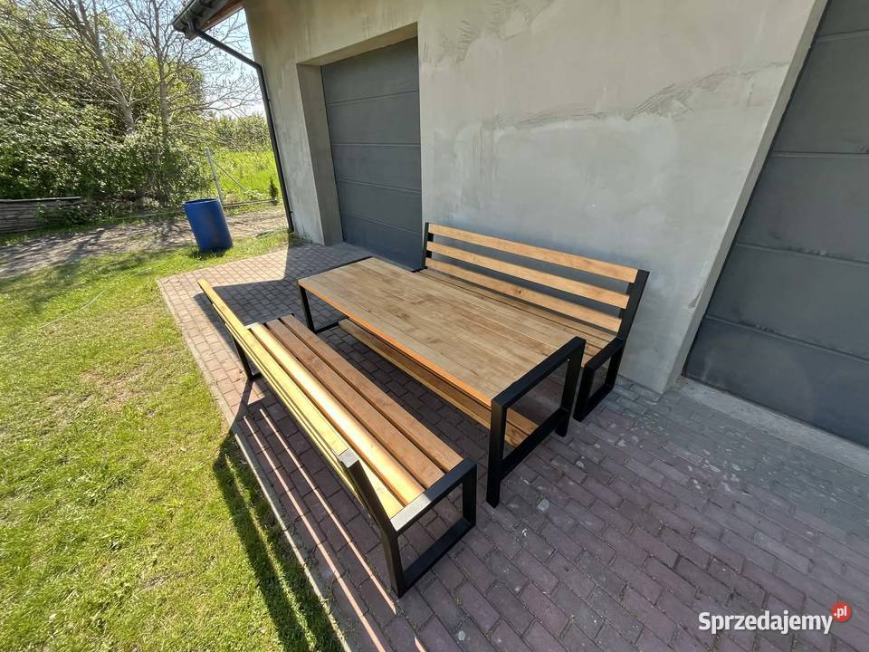 Zestaw ogrodowy drewniany loft stół ławki ławka Chełm