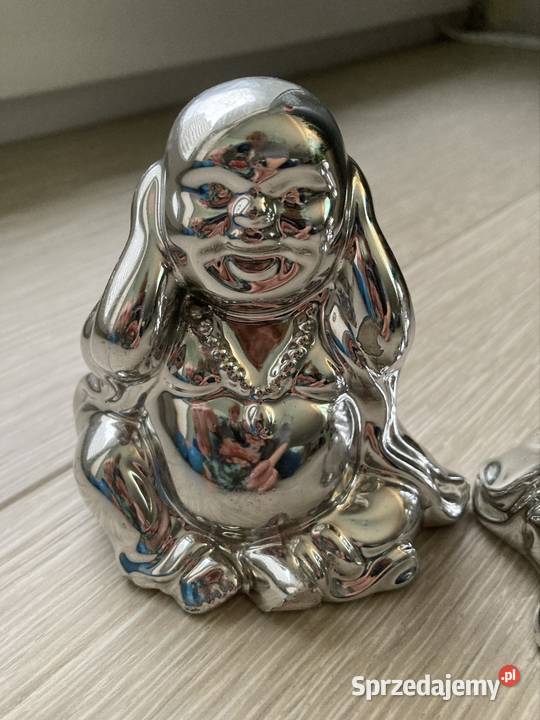 Trzy figurki Budda poza nie widzę nie słyszę nie Figurki i rzeźby Warszawa