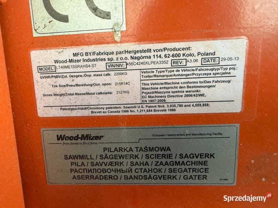 Trak Wood Mizer Wejherowo