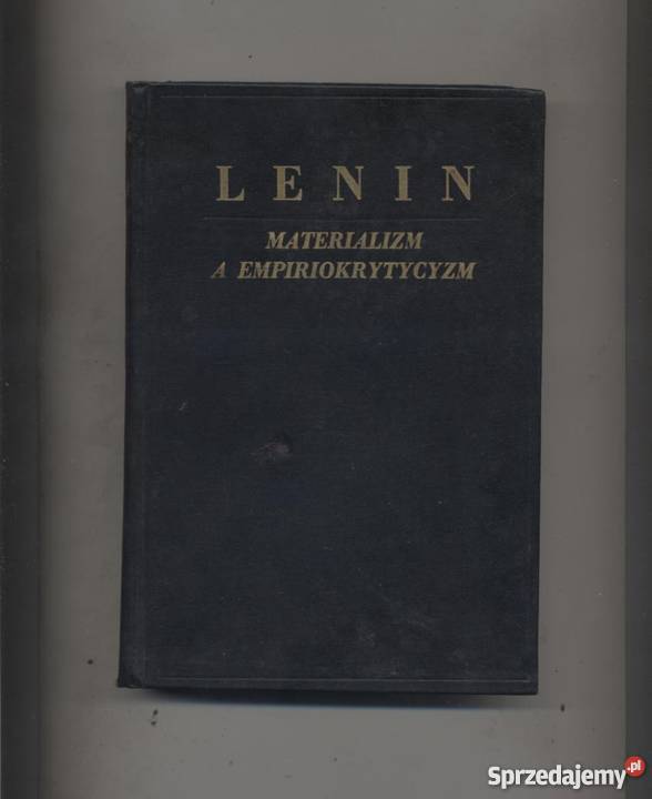 Materializm a empiriokrytycyzm sprzedam