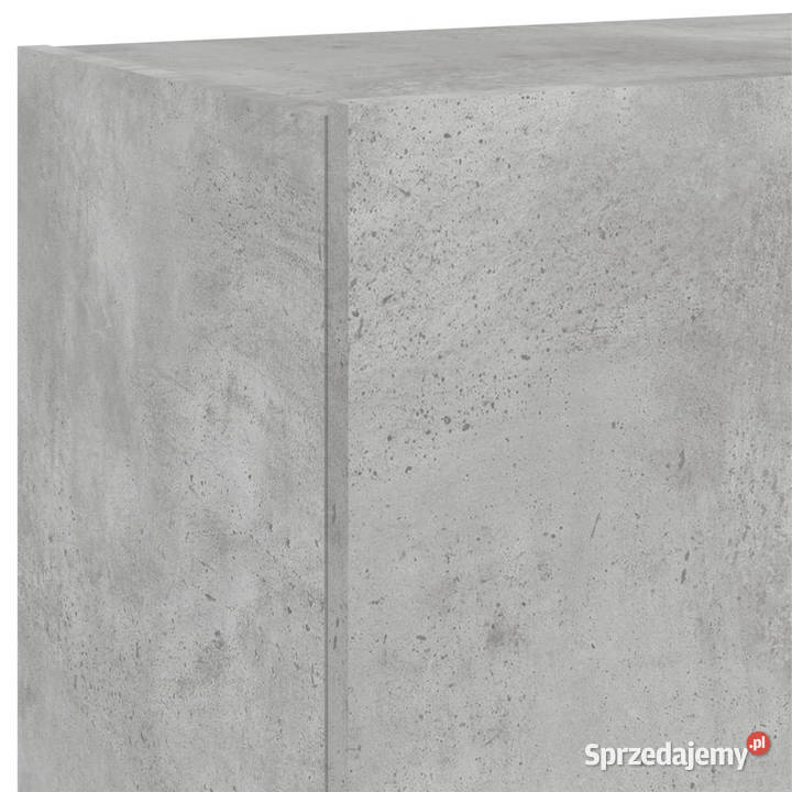 Ścienna szafka TV z LED szarość betonu 60x35x41 mazowieckie Warszawa