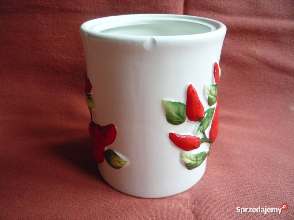 Pojemnik ceramiczny Papryczka chili oliwka