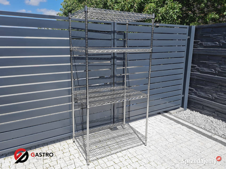 Regał 4półkowy ze stali chromowanej 900x600x1800