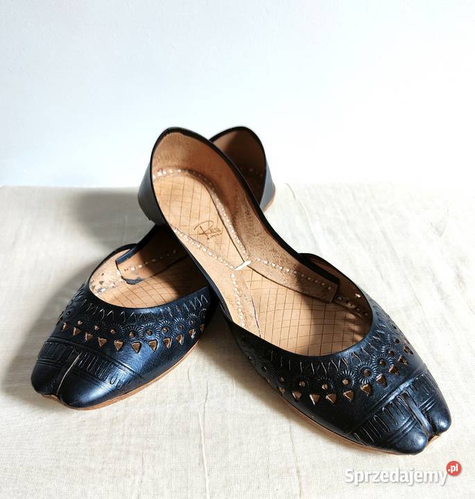 Czarne skórzane buty balerinki 38 skóra orient zachodniopomorskie Szczecin