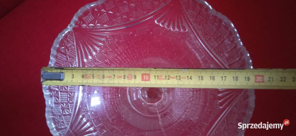 Stara Duża patera kryształowa Porcelana i szkło dolnośląskie