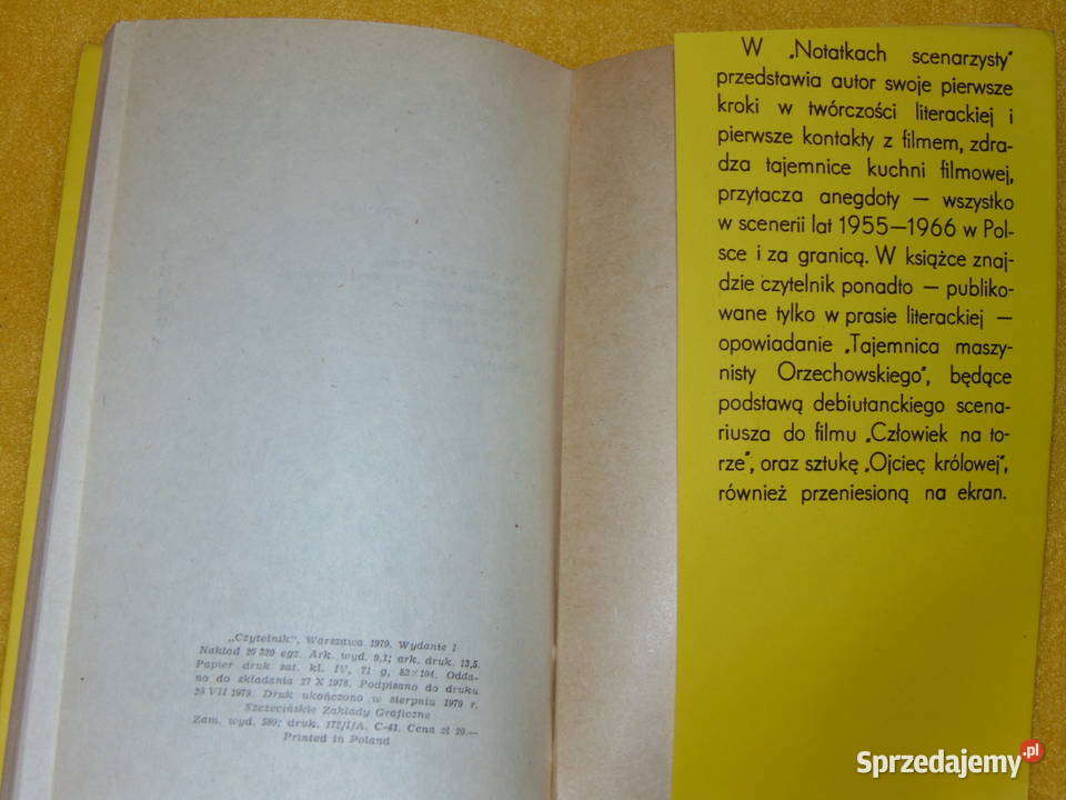 Notatki scenarzysty Tom 1 Stefan Stawiński Proza i poezja Lublin