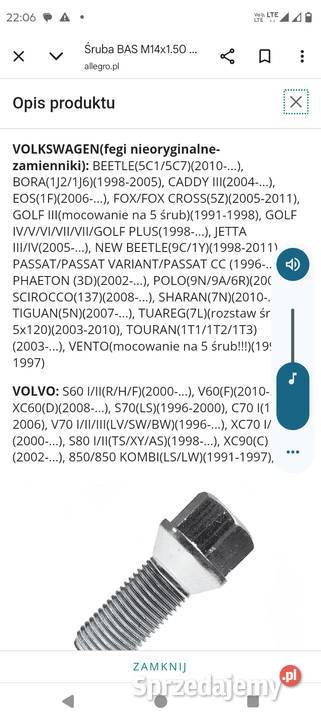 20 śrub do kół VWaudiseatfiat i inne klucz 17 dolnośląskie Wrocław sprzedam